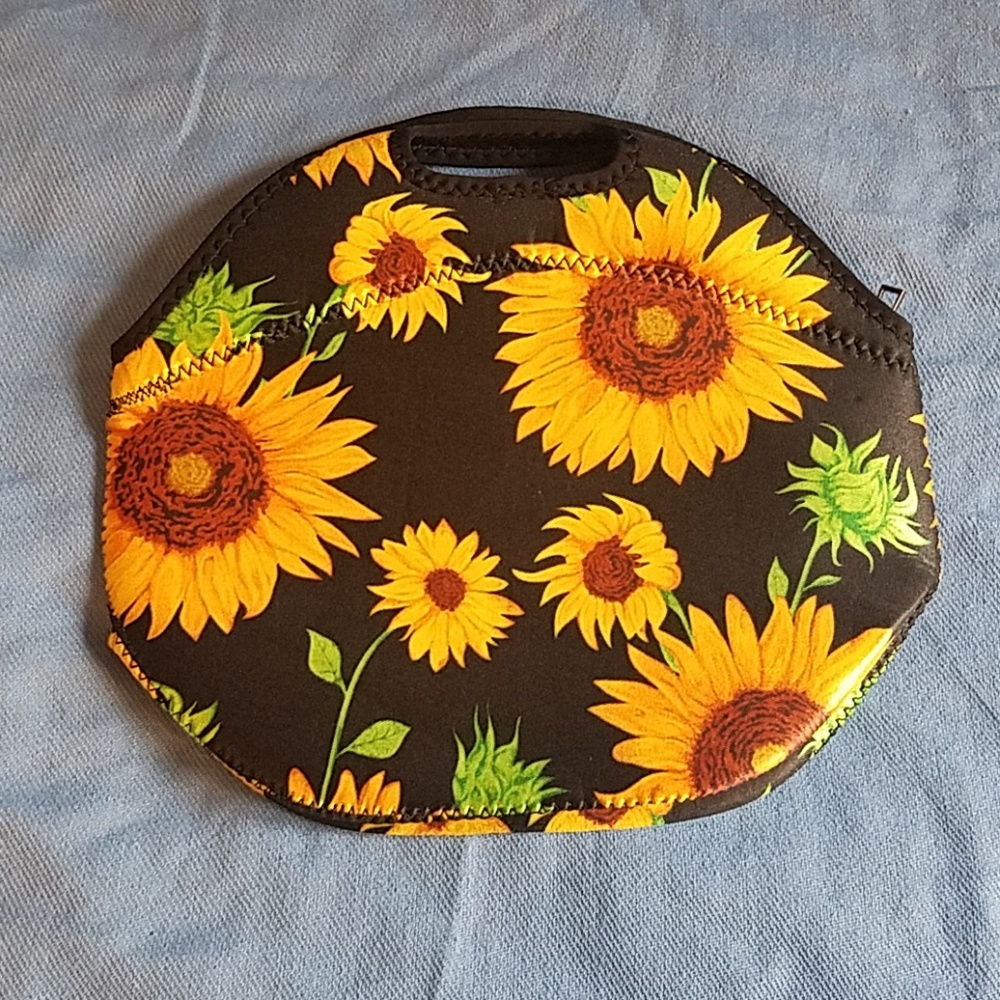 Sunflower lunch bag and phone holder bundle